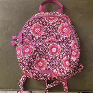 Vera Bradley Performance Twill Iconic mini backpack in Raspberry Medallion